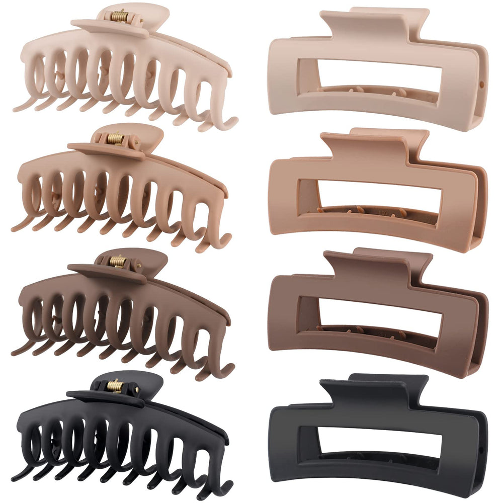LuSeren clips de pelo grande mate para cabello grueso, agarre seguro.