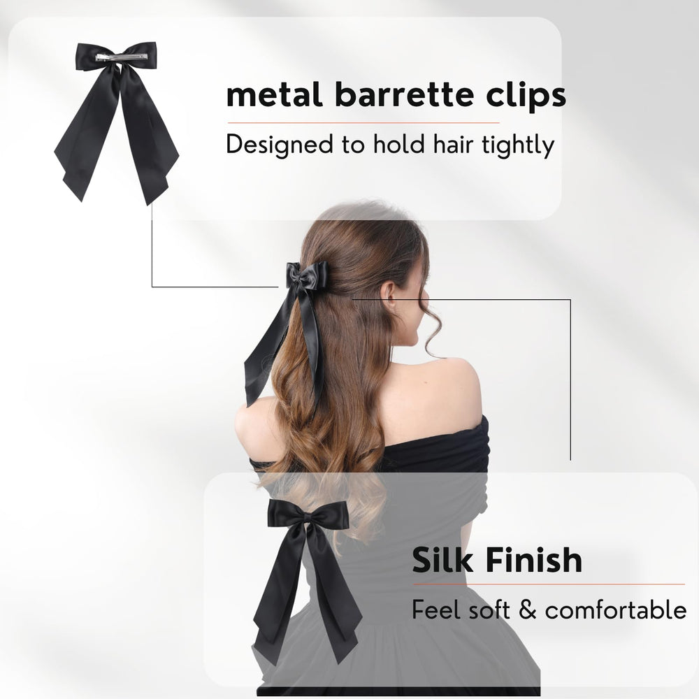LuSeren double-layer bow clip ideal for school uniforms and parties