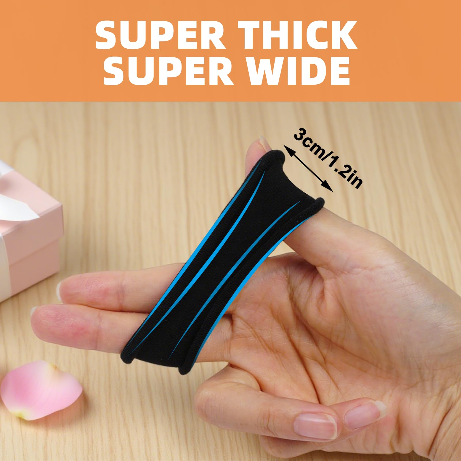 LuSeren large 2.36 inch hair band for thick, long hair hold.
