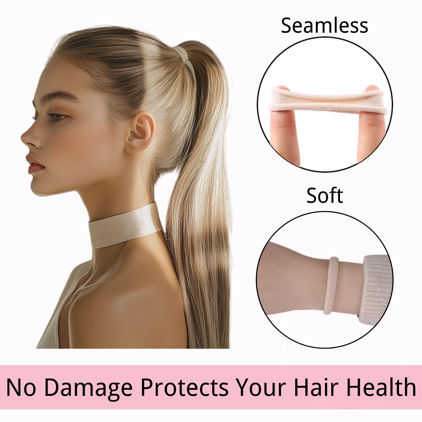 LuSeren neutral tones hair ties match blonde, brunette, and auburn shades