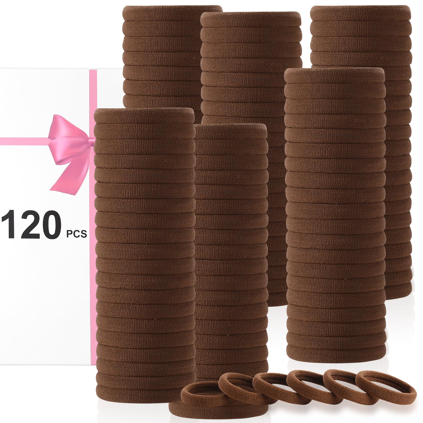 LuSeren nylon cloth fabric hair ties seamless design for easy removal