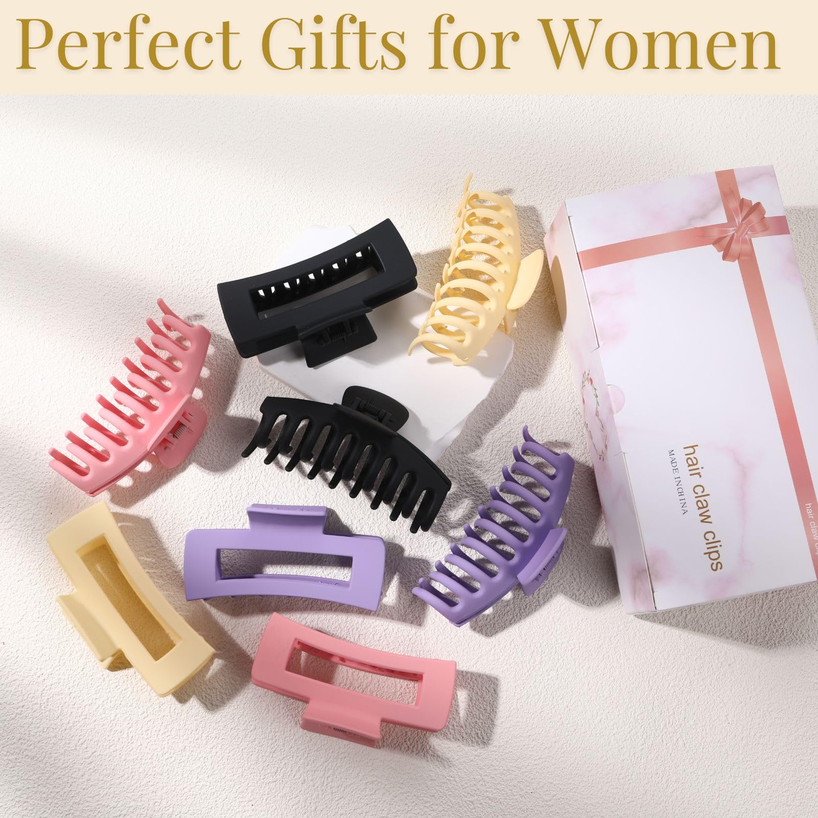LuSeren pinza pelo jumbo colorido resistente para cabello mojado o seco.