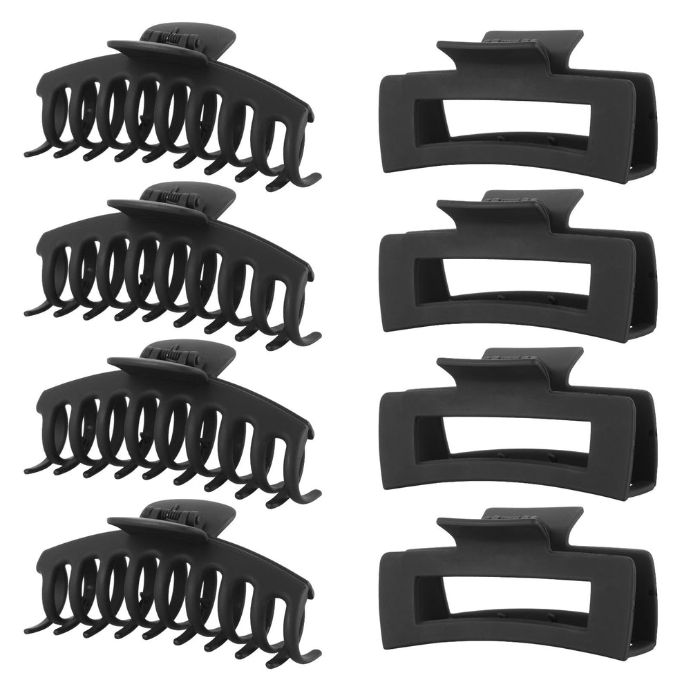 LuSeren pinzas duraderas de plástico negro, aptas para uso diario y duradera.
