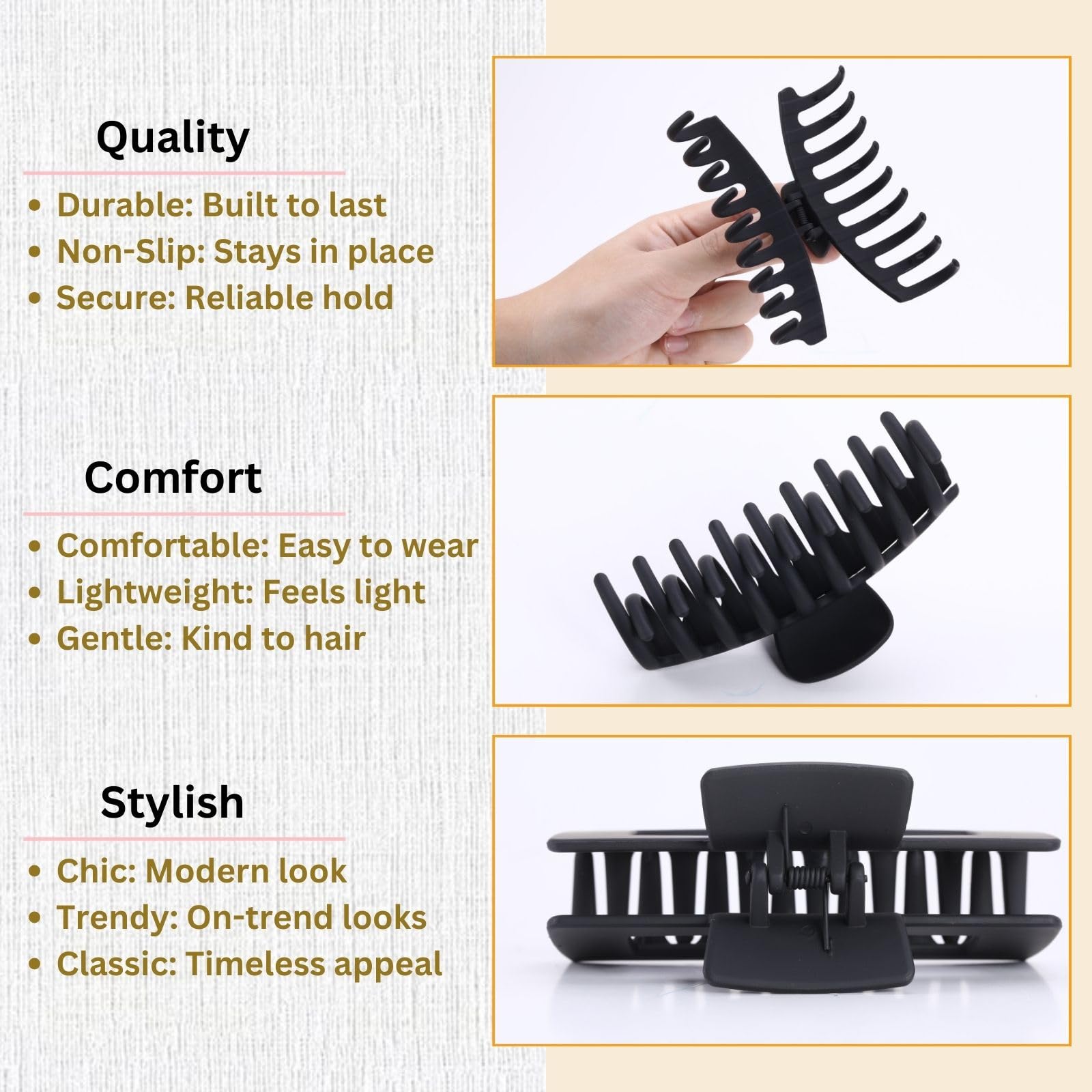 LuSeren clips para uso diario que sujetan peinados rápidos con estilo.