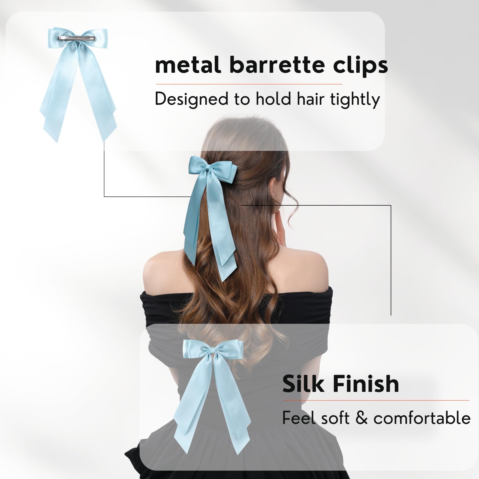 LuSeren versatile hairbow suitable for all ages in light blue