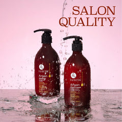 Luseta Argan Oil Conditioner bottle emphasizing moisture and manageability