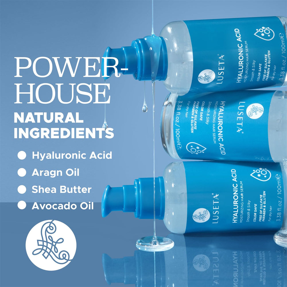 Luseta avocado oil and shea butter ingredients hinting at moisture retention.