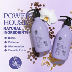 Luseta B-Complex Conditioner close-up of ingredients for nourished strands.