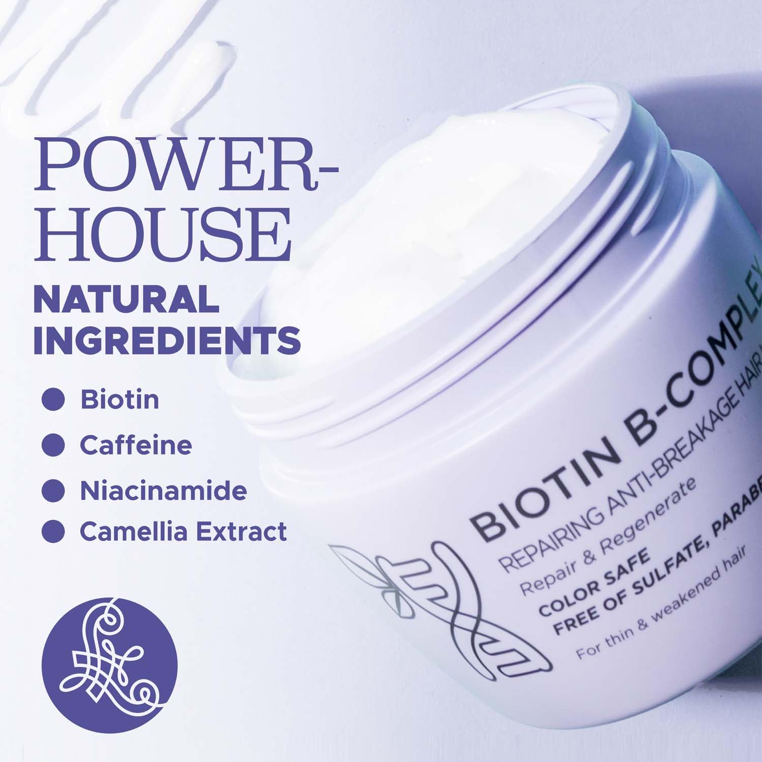 Luseta Biotin B-Complex cafeína promueve nutrición del cuero cabelludo