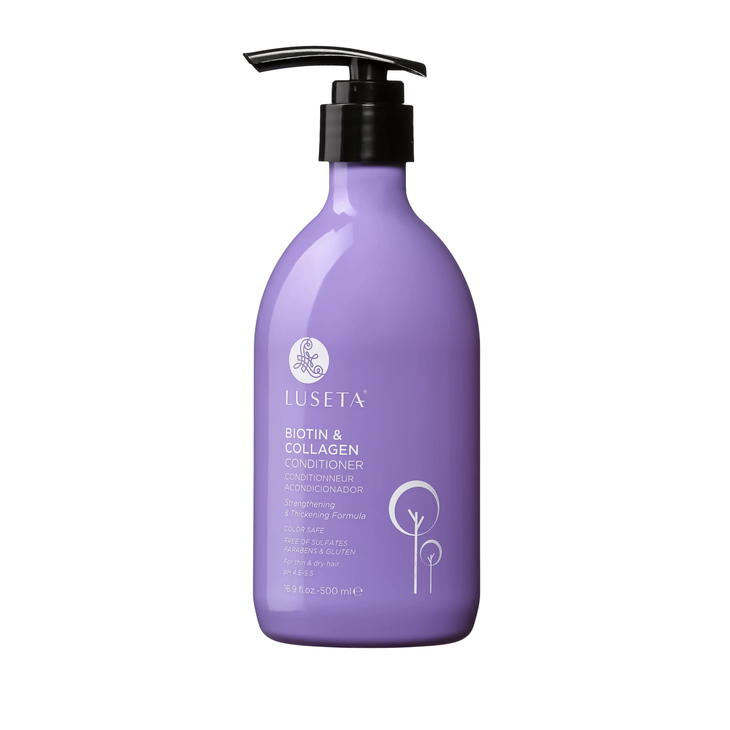Luseta Biotina y Colágeno acondicionador en botella para cabello nutrido con volumen