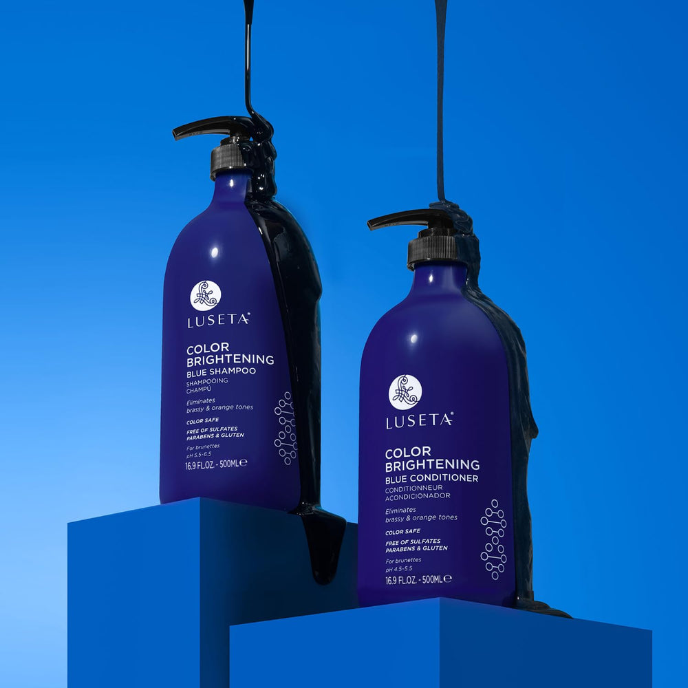 Luseta Blue Conditioner with sulfate-free formula for color-safe nourishment.