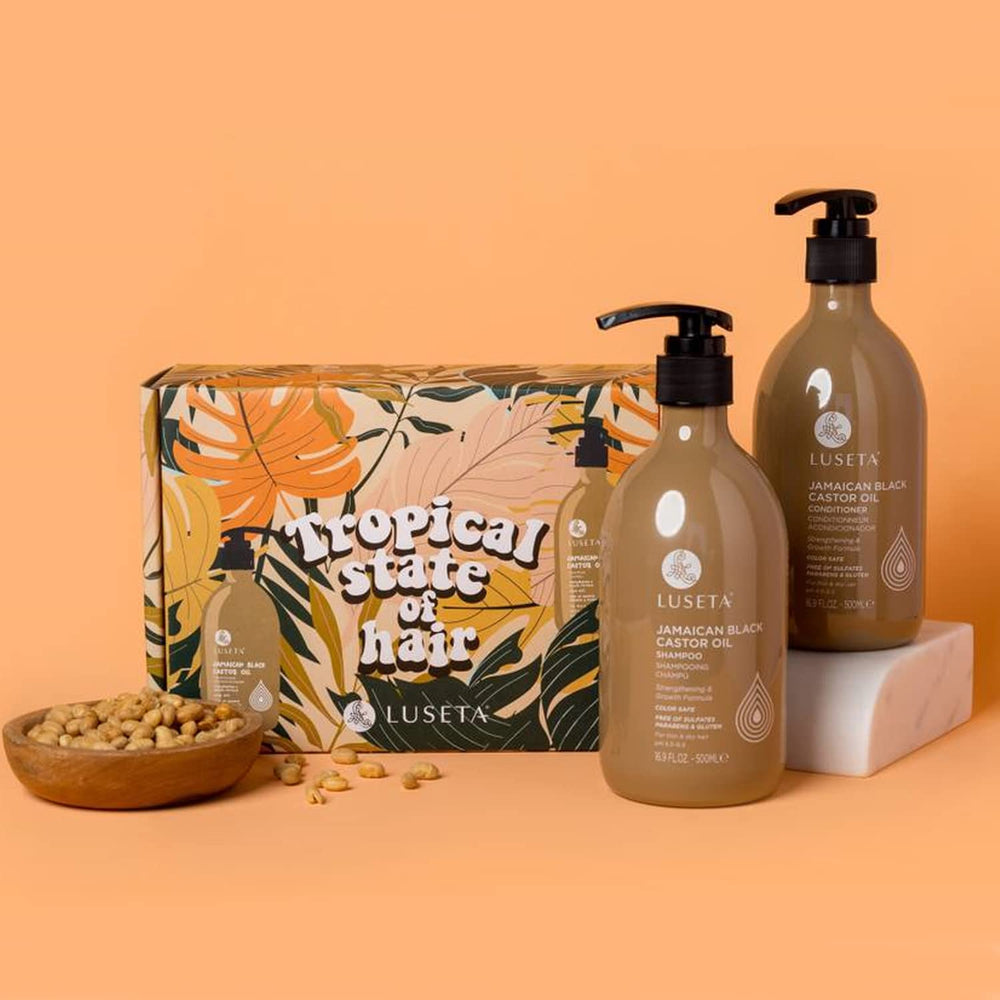 Luseta Castor Oil Shampoo lather closeup shows rich cleansing action for hair.