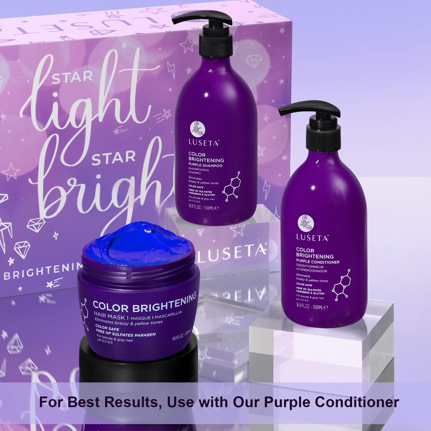 Luseta sulfate-free color-safe formulation supports gentle everyday care.