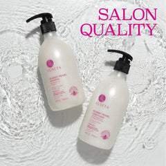 Luseta Glossy Pearl Shampoo pump for easy, mess-free dispensing.