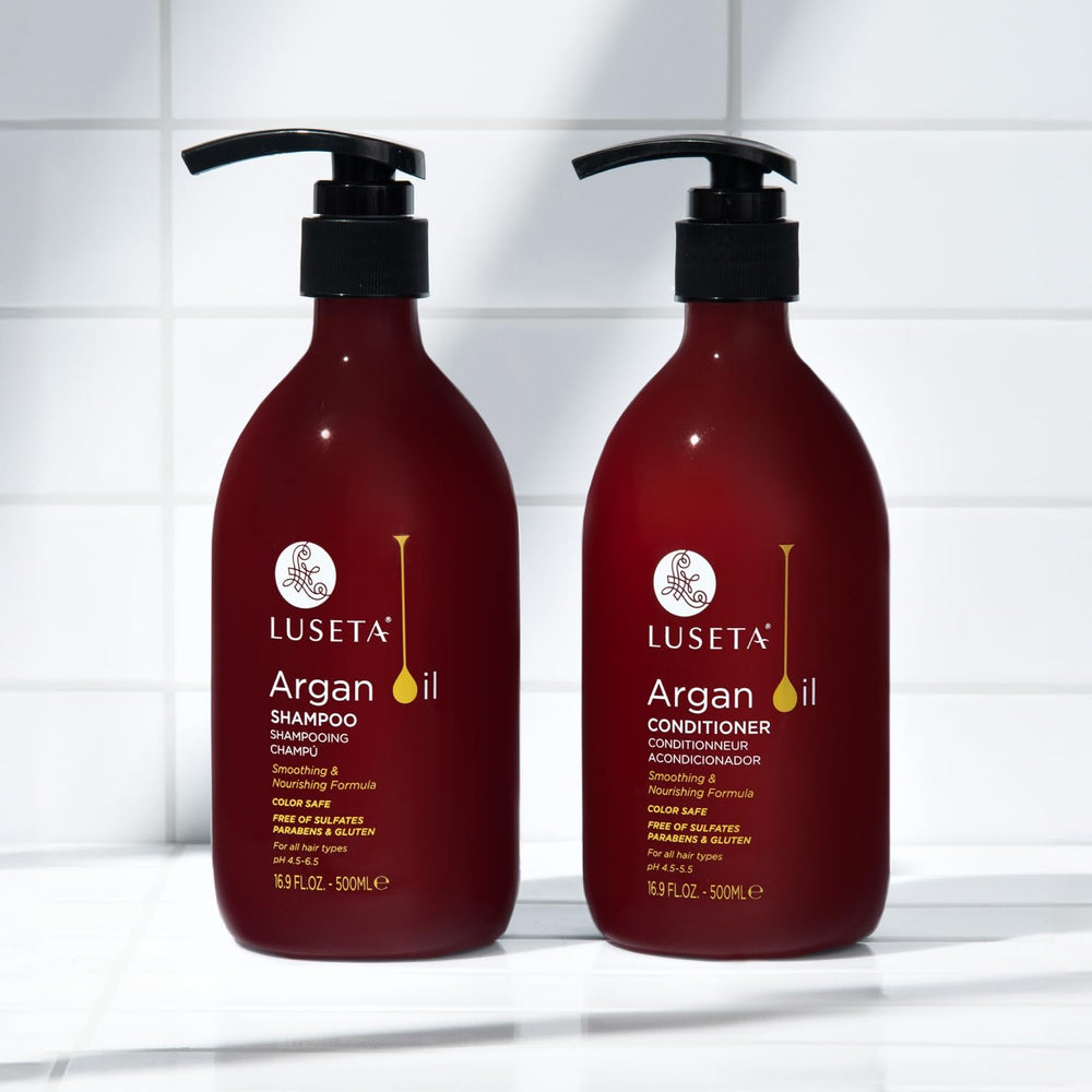 Luseta hair care routine scene indicating frizz reduction