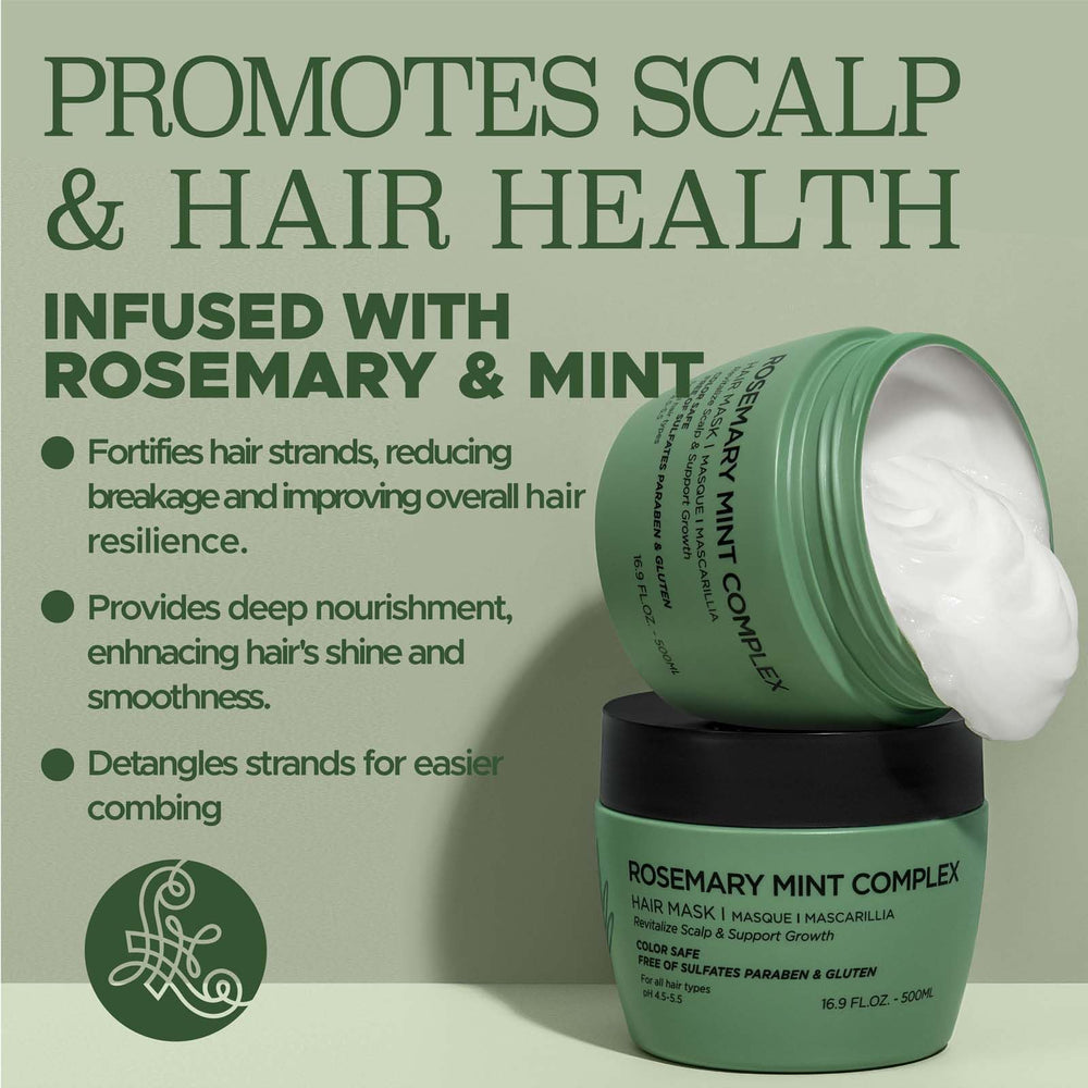 L LUSETA Mascarilla Romero Menta, cabello dañado con nutrición que suaviza
