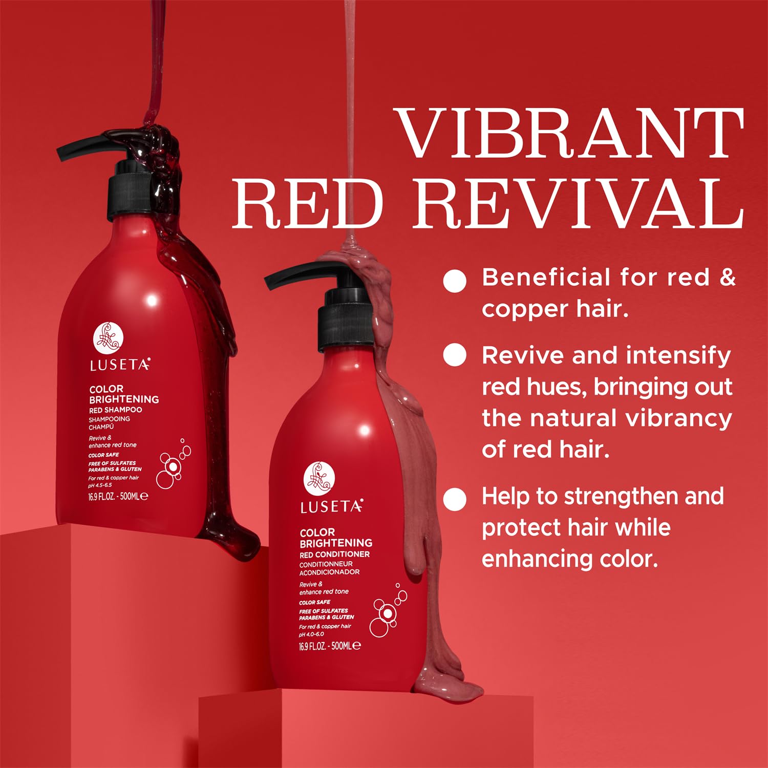 Luseta red hair set on display emphasizes a duo for color revival.
