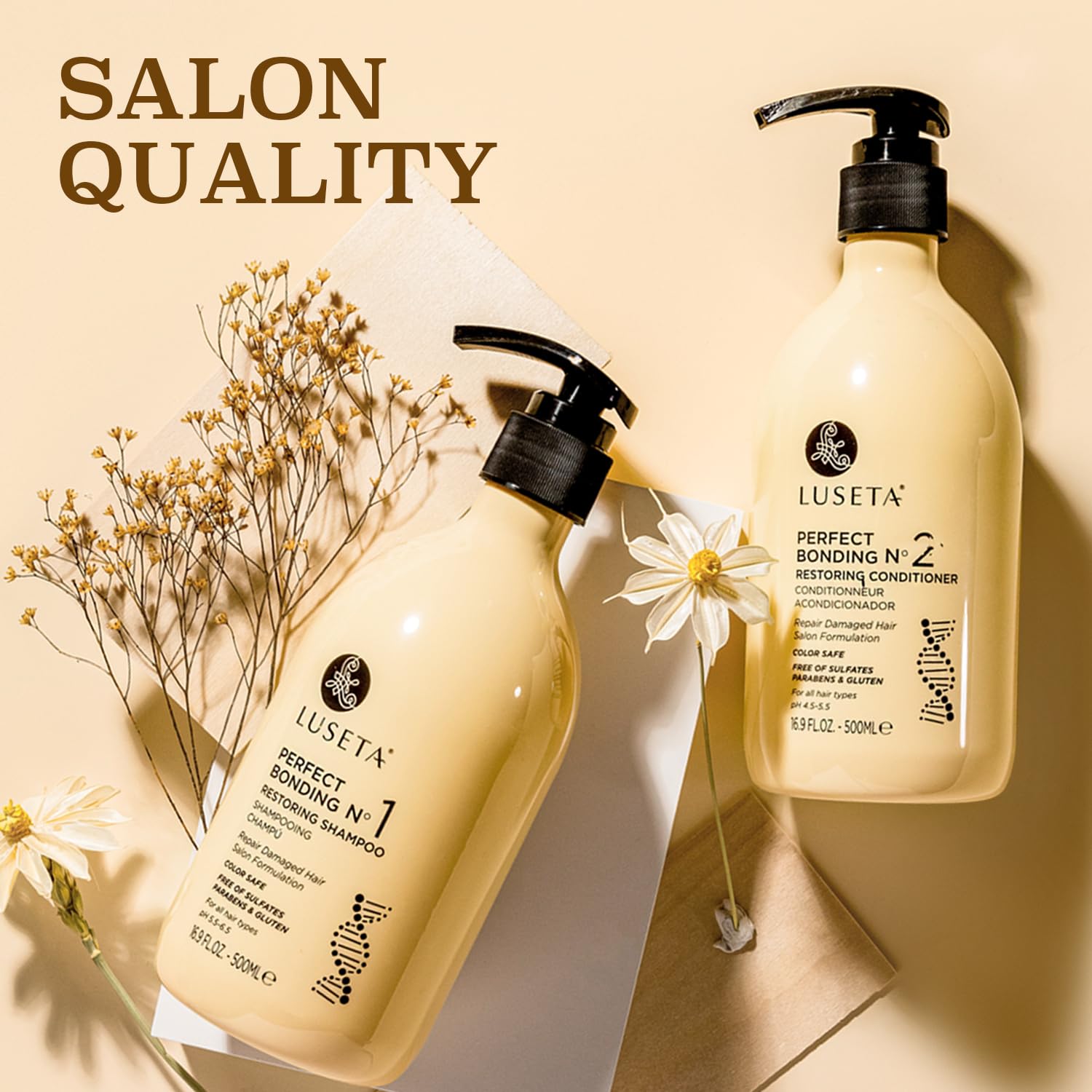 Luseta salon set display highlighting bond-building routine benefits