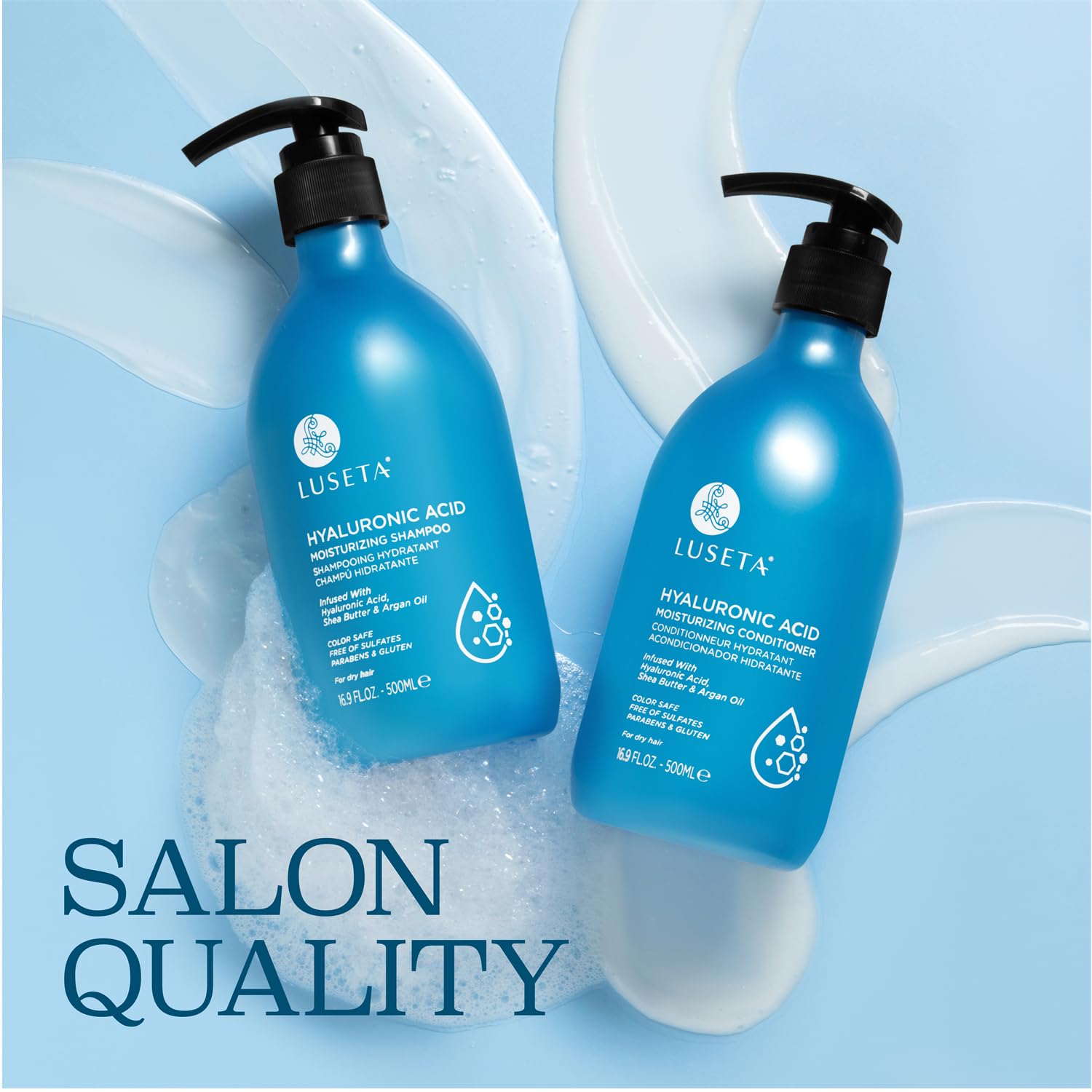 Luseta silky hair close-up showing frizz control and shine.