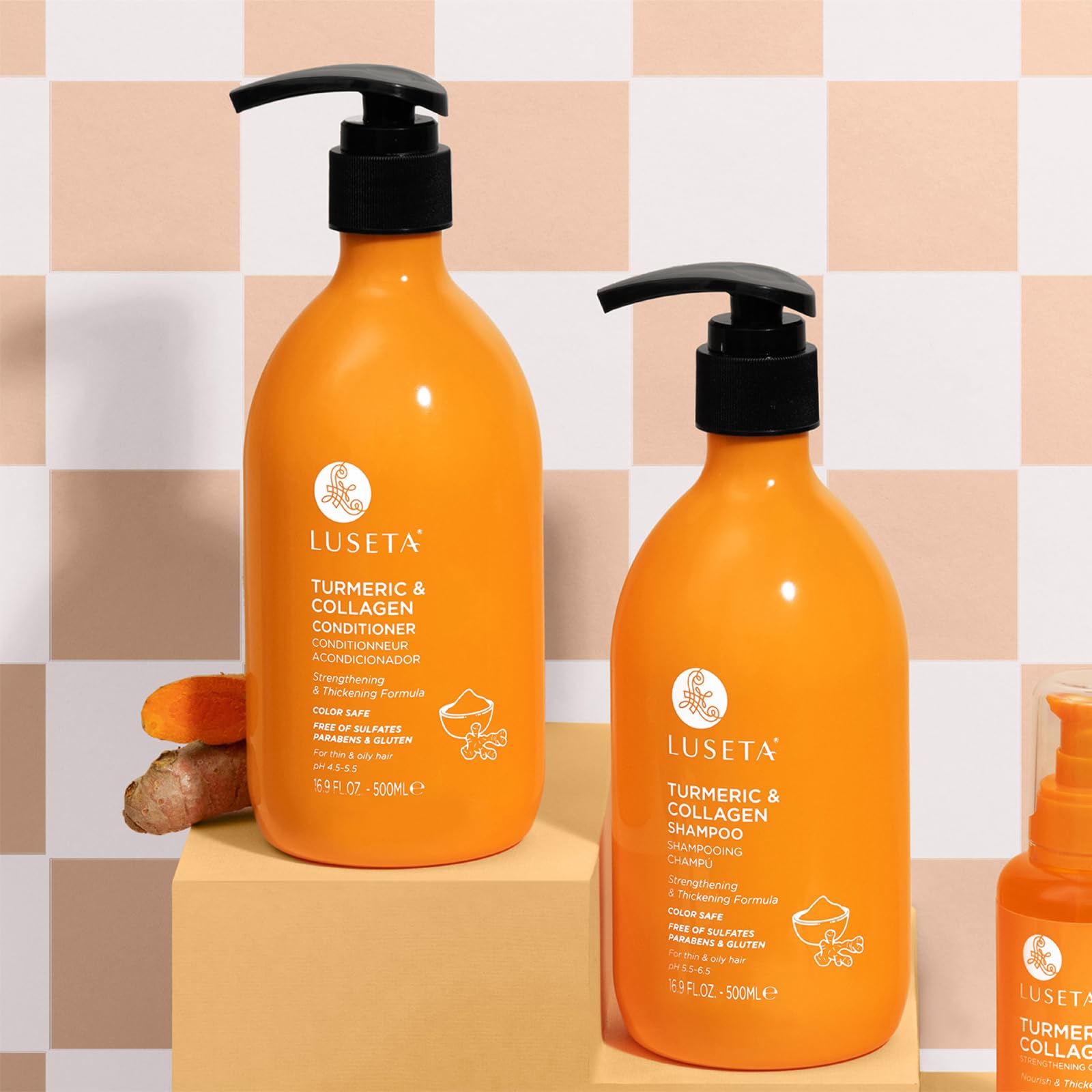 Luseta sulfate-free label indicates gentle cleansing formula.