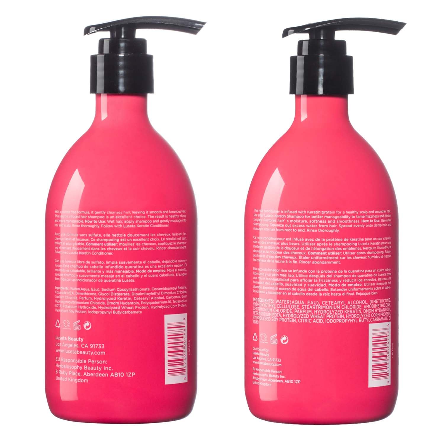 Luseta two-bottle pack on display emphasizing value and routine care.
