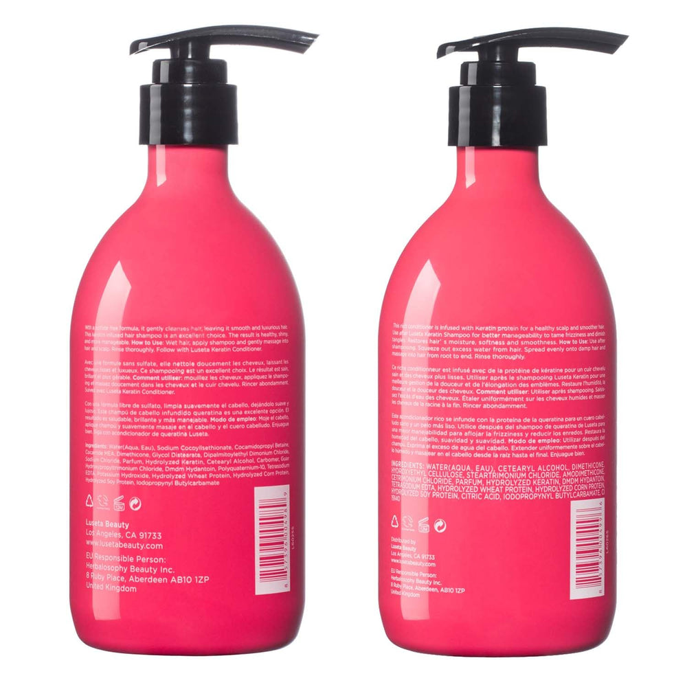 Luseta two-bottle pack on display emphasizing value and routine care.