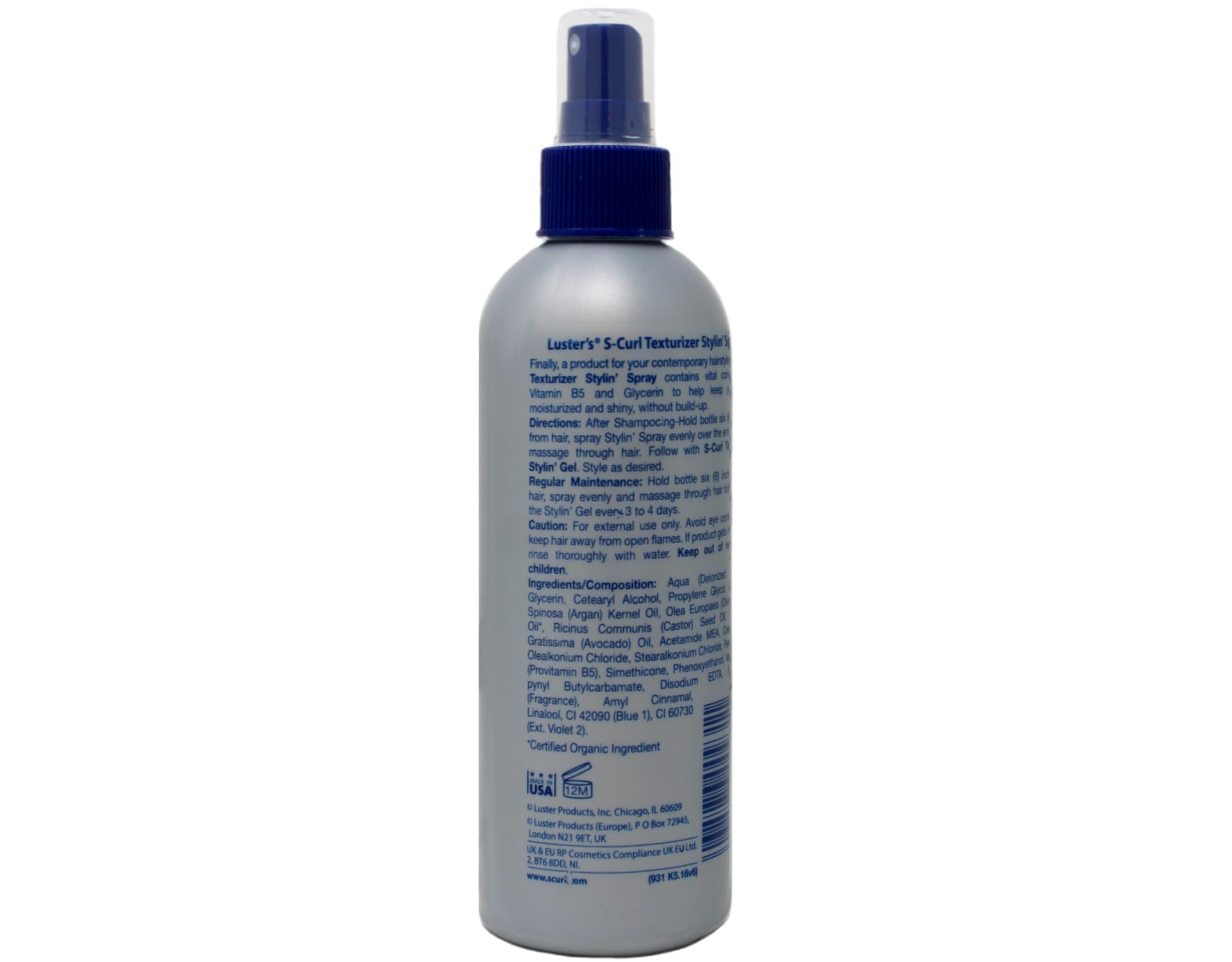 Luster S Curl Texturizer Styling Spray application pump helps refresh curls with shine.