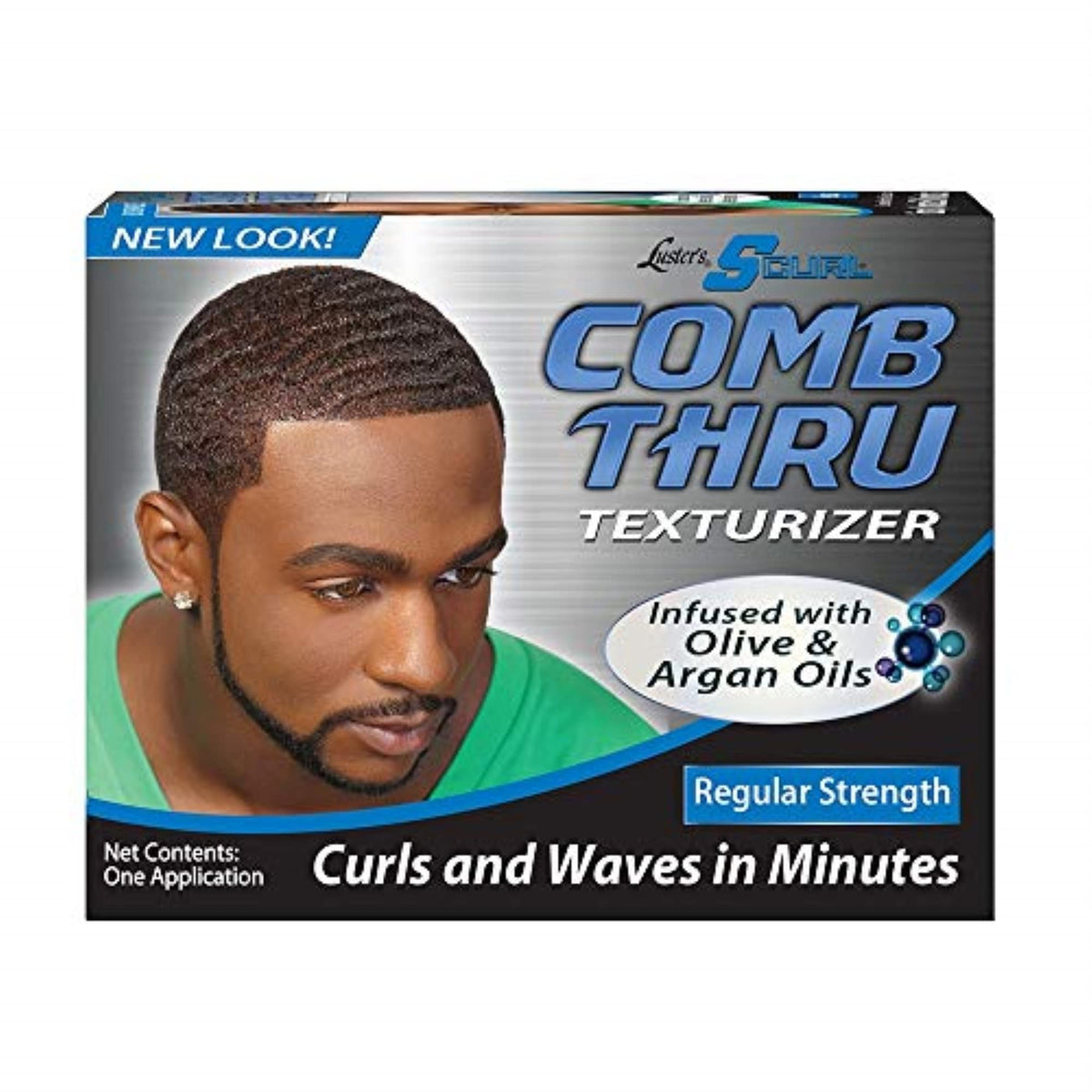 Luster's Curl Text Kit clay jar with olive and argan oils for defined, frizz-controlled curls.