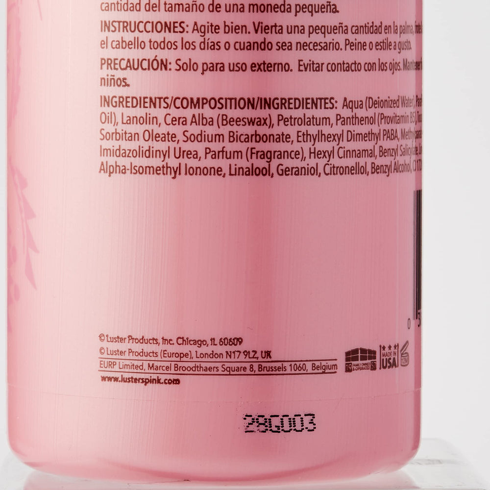 Luster's Pink Oil Moisturizer detangles curls with slip.