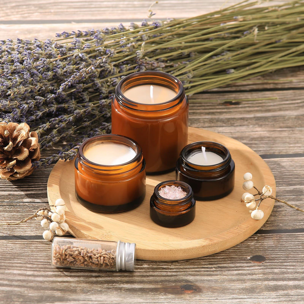 Lustervial travel jar kit for on-the-go skincare routines.