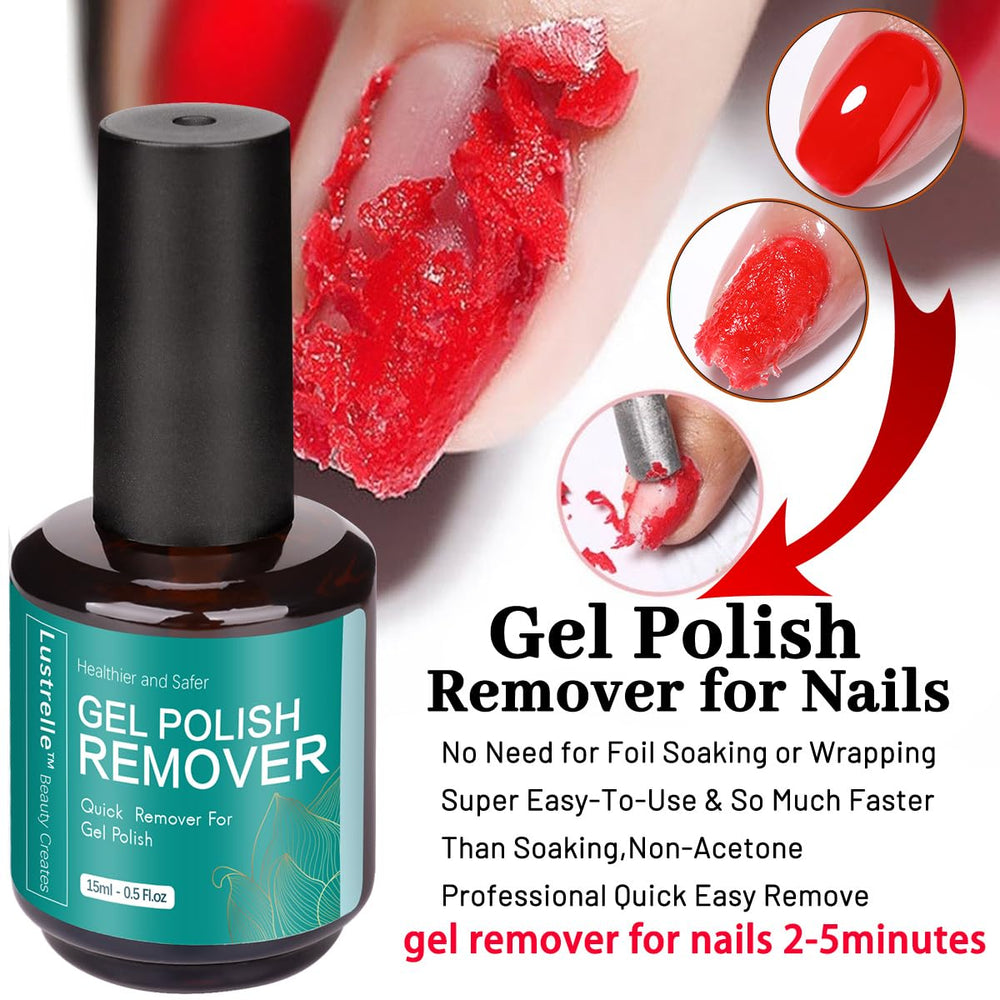 Lustrelle Remover Esmalte Gel aplicación de capa espesa que acorta tiempos