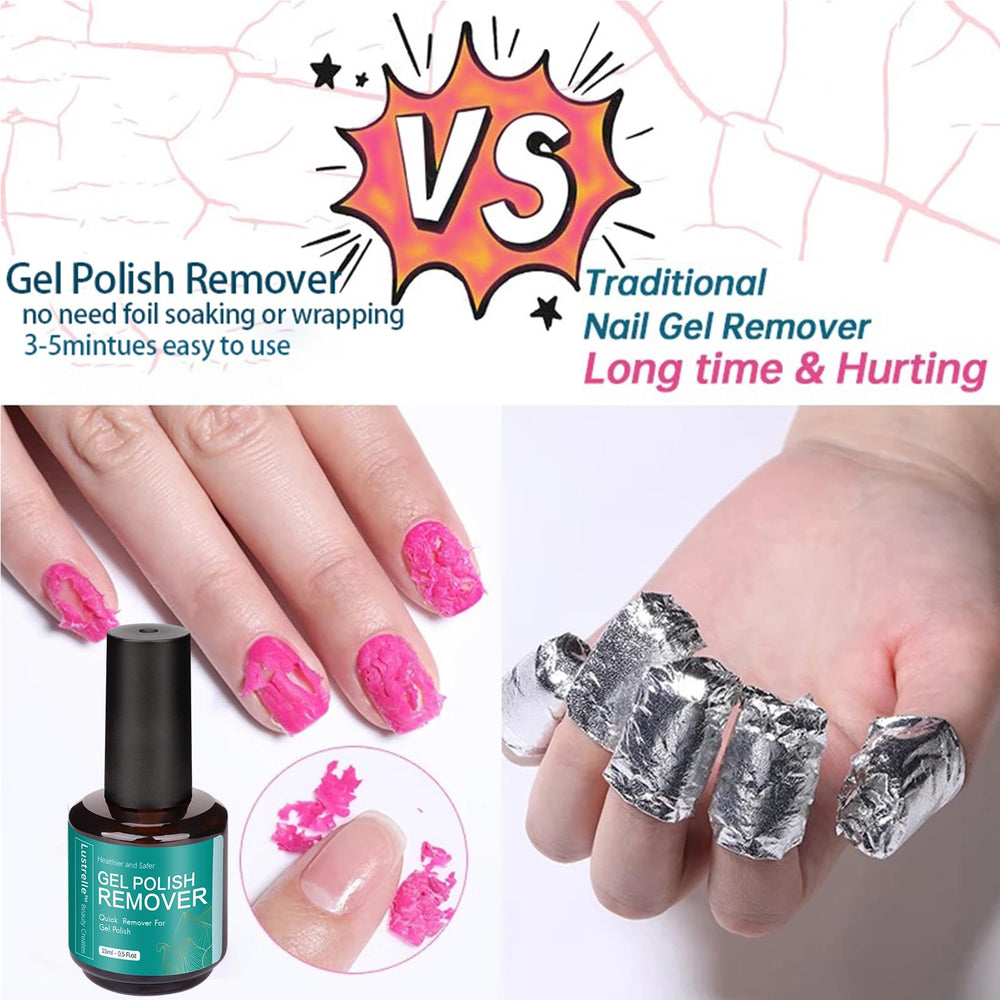 Lustrelle Remover Esmalte Gel burbujas que levantan el esmalte en minutos