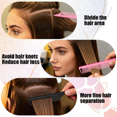 Luumxai teasing combs to lift hair and add volume.
