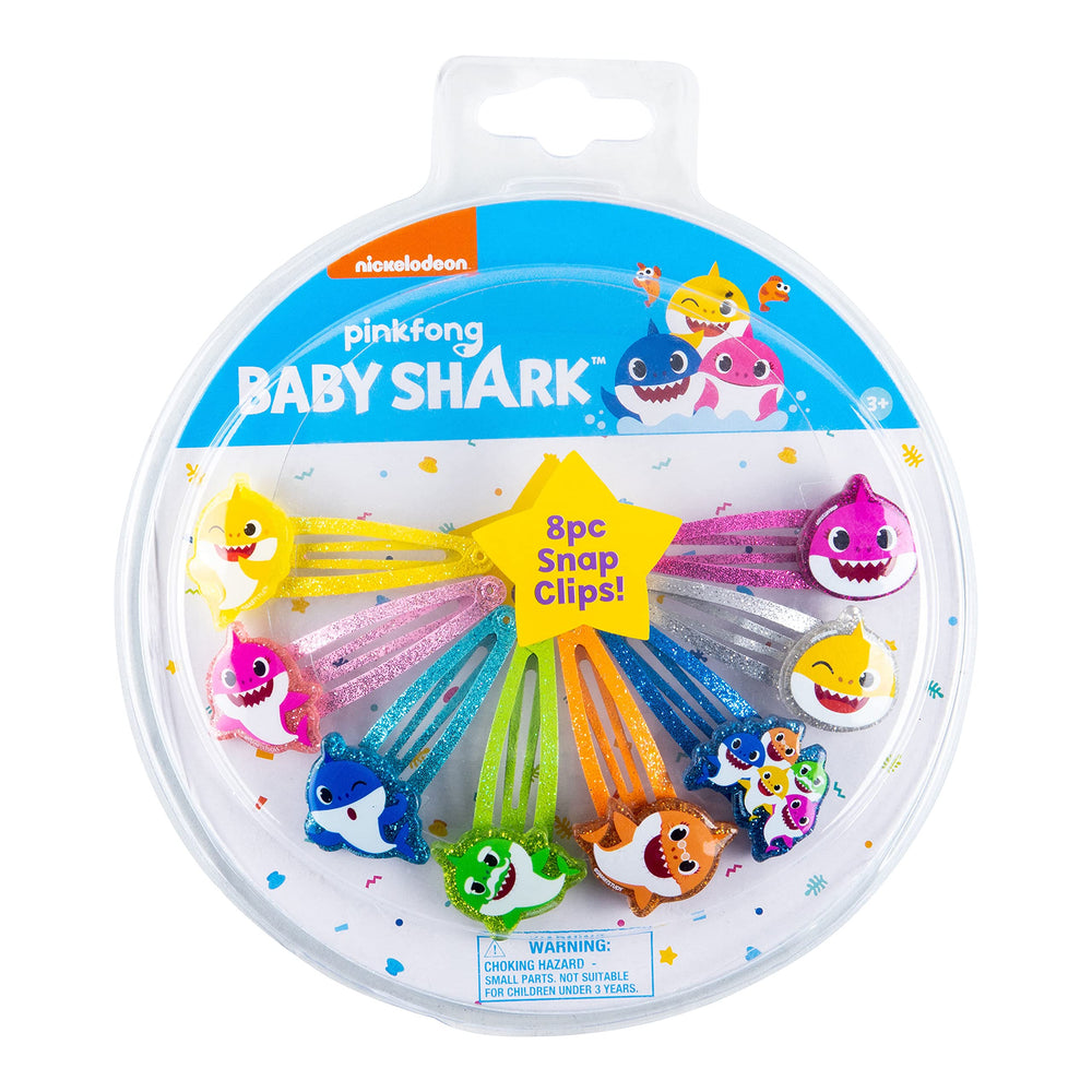 Luv Her Baby Shark hair clips in vibrant colors for easy, gentle styling.