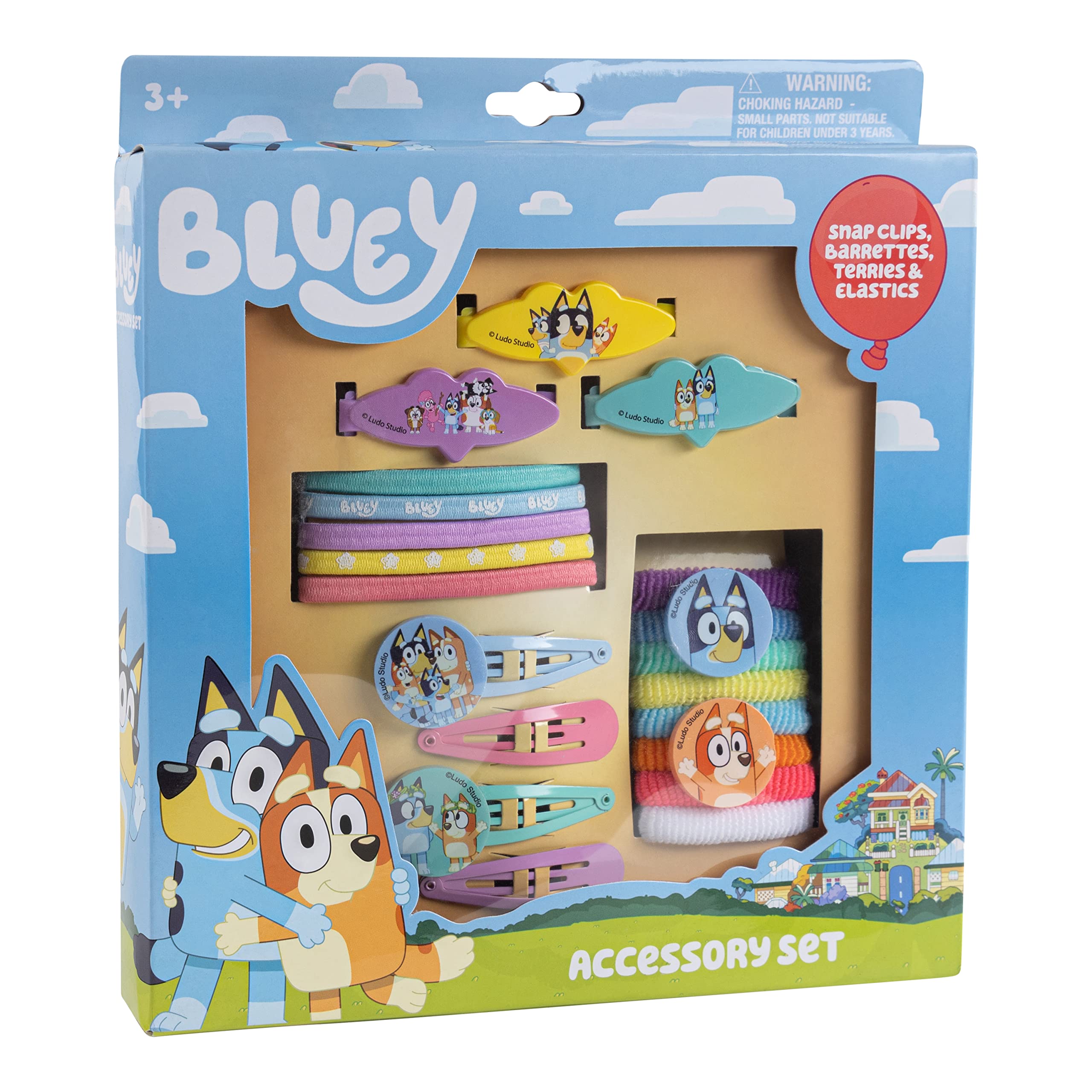 Barrettes Luv Her Bluey para peinado cómodo y colorido.