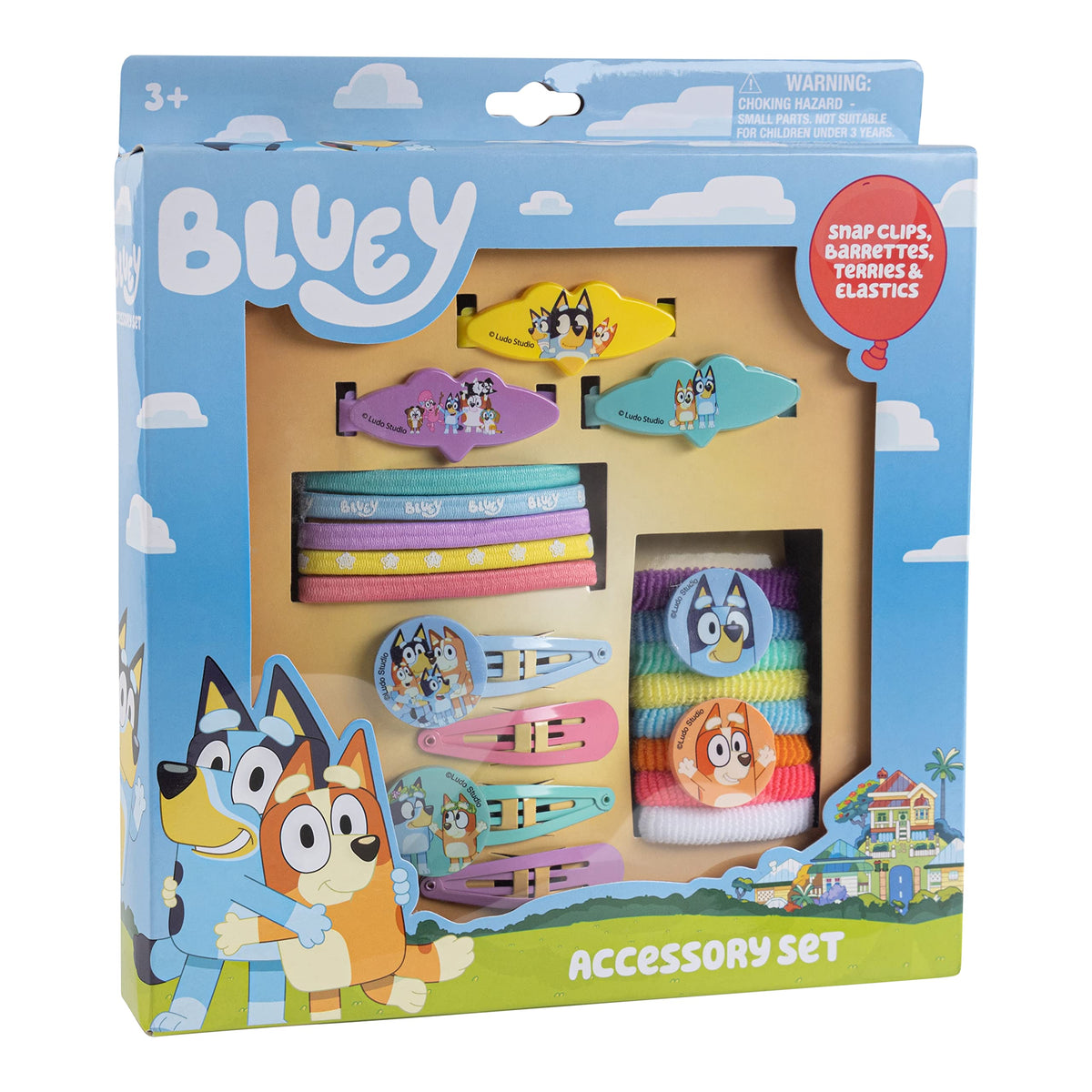 Barrettes Luv Her Bluey para peinado cómodo y colorido.
