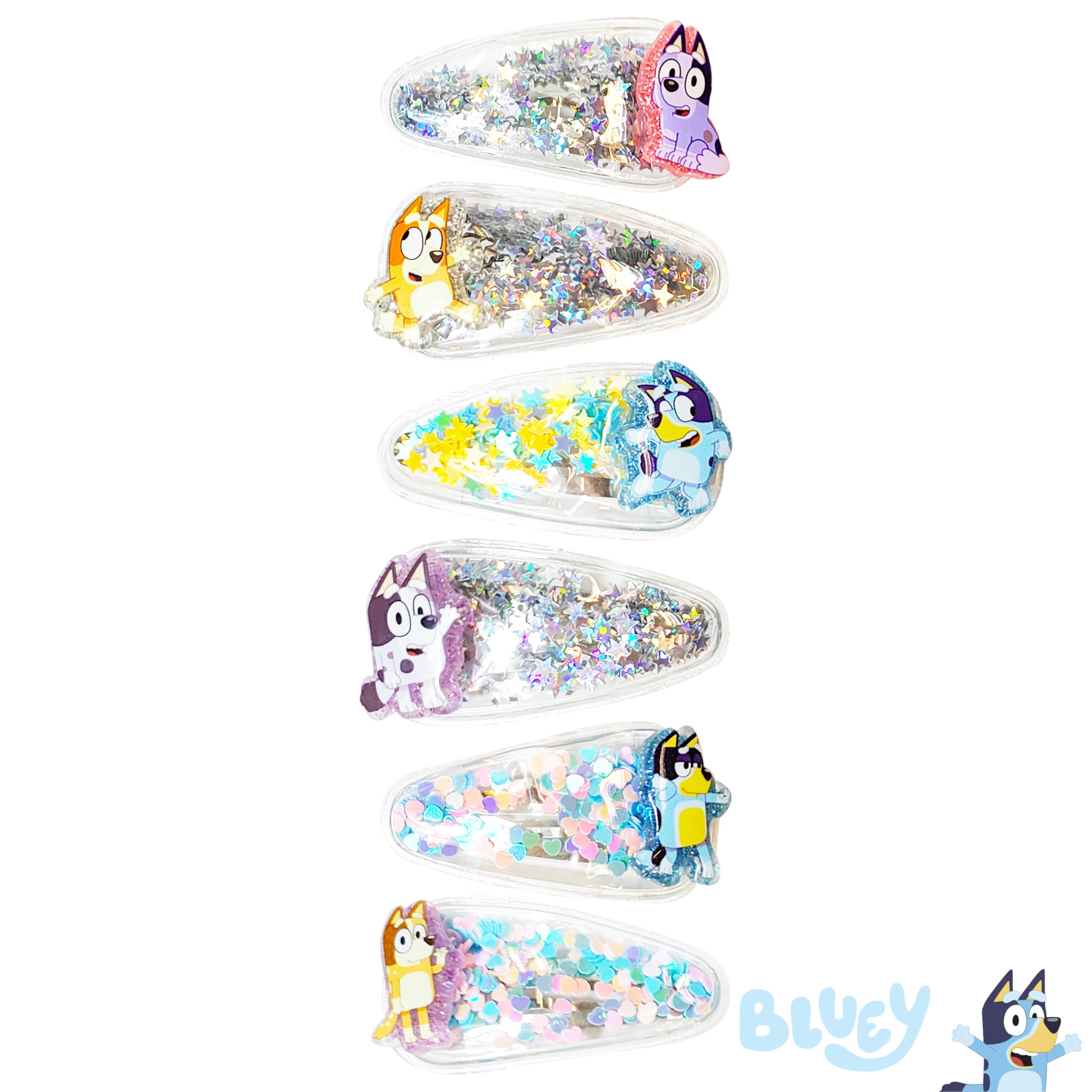 LUV HER Bluey clips complement girls' fashion accessories.