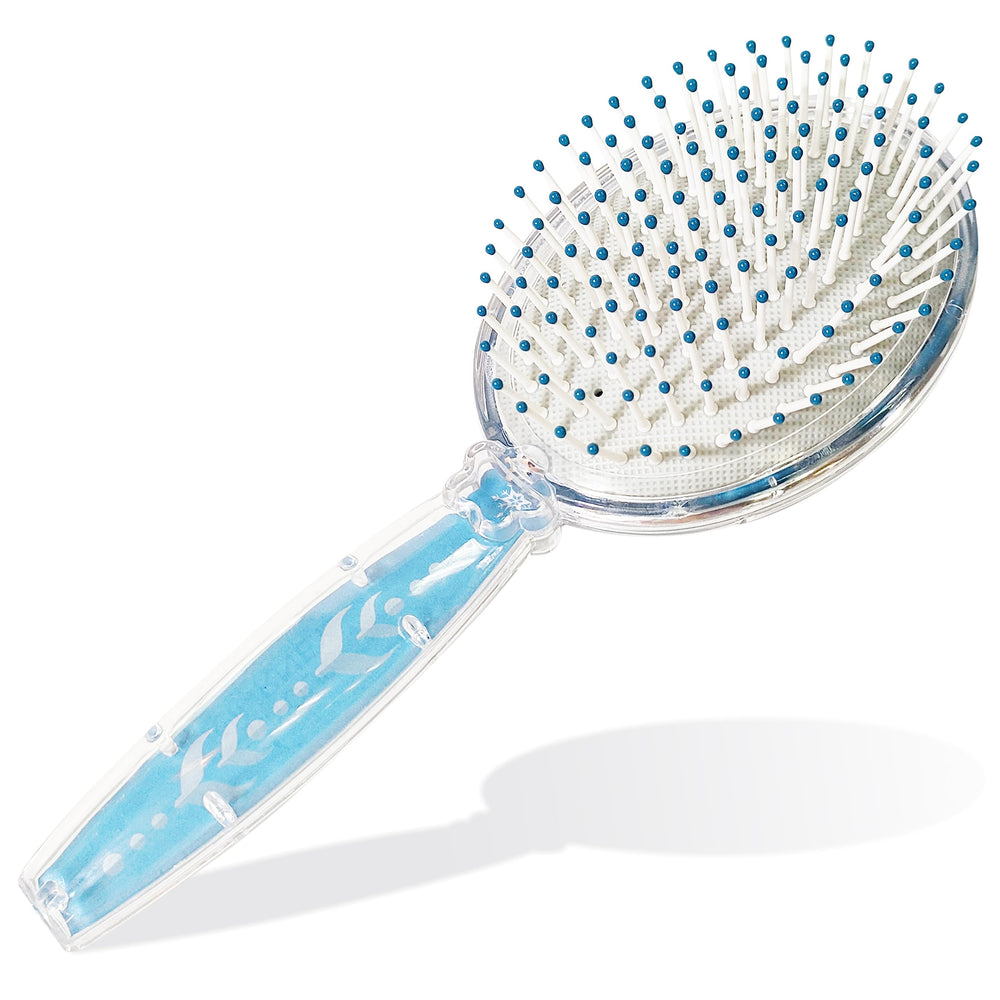 LUV HER Disney Frozen II snowflake brush back view showing Elsa portrait