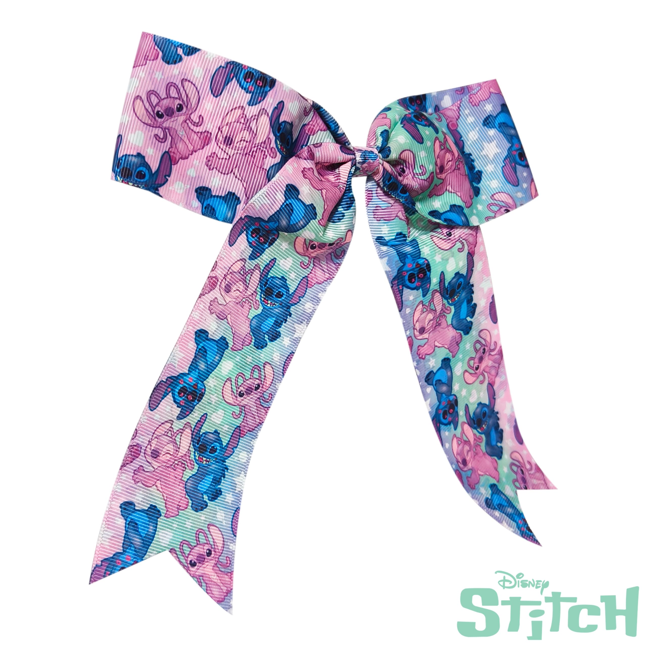 LUV HER Lazo Stitch grande, detalle colorido para looks atractivos.