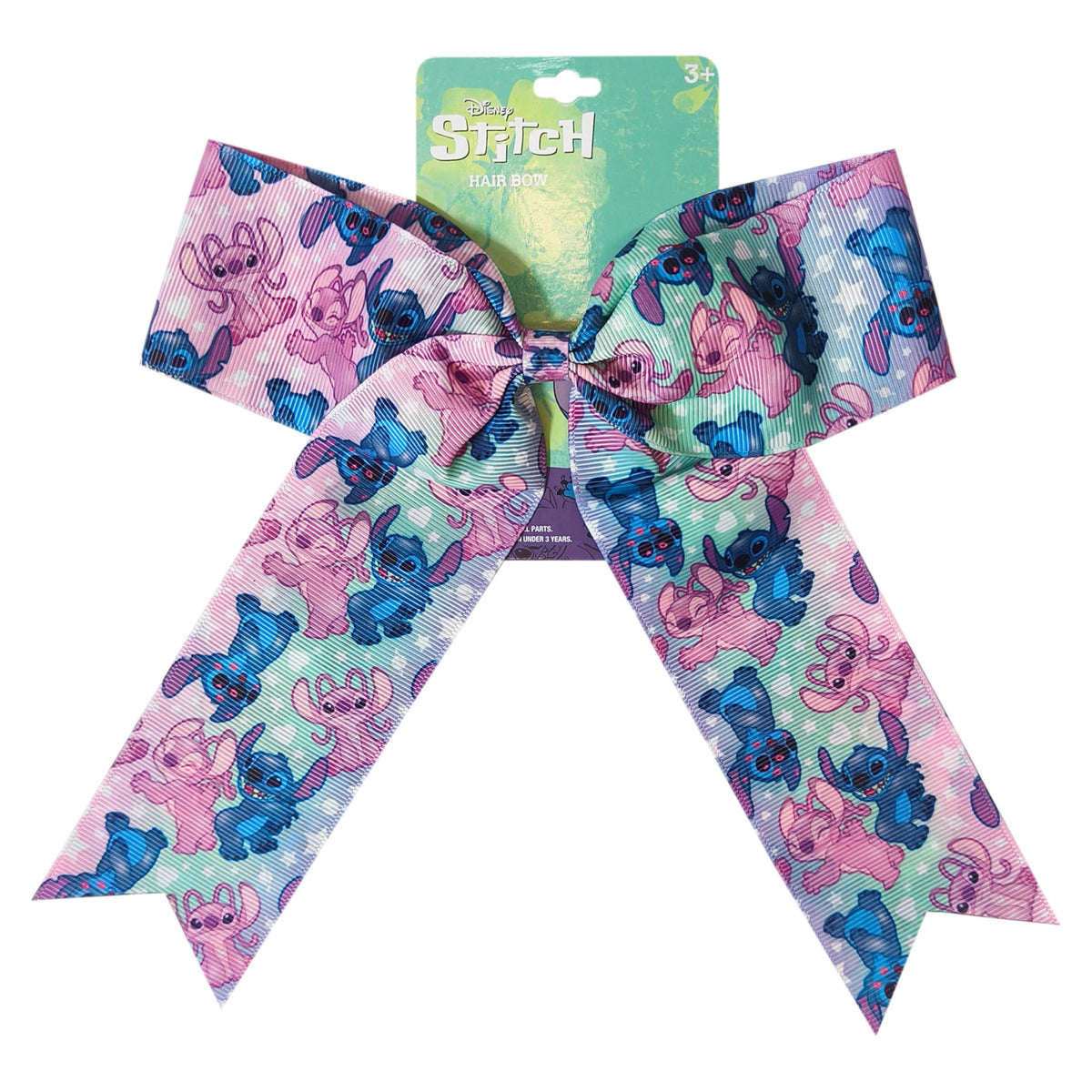 LUV HER Lazo grande Stitch frente, ideal para peinados diarios y duraderos.