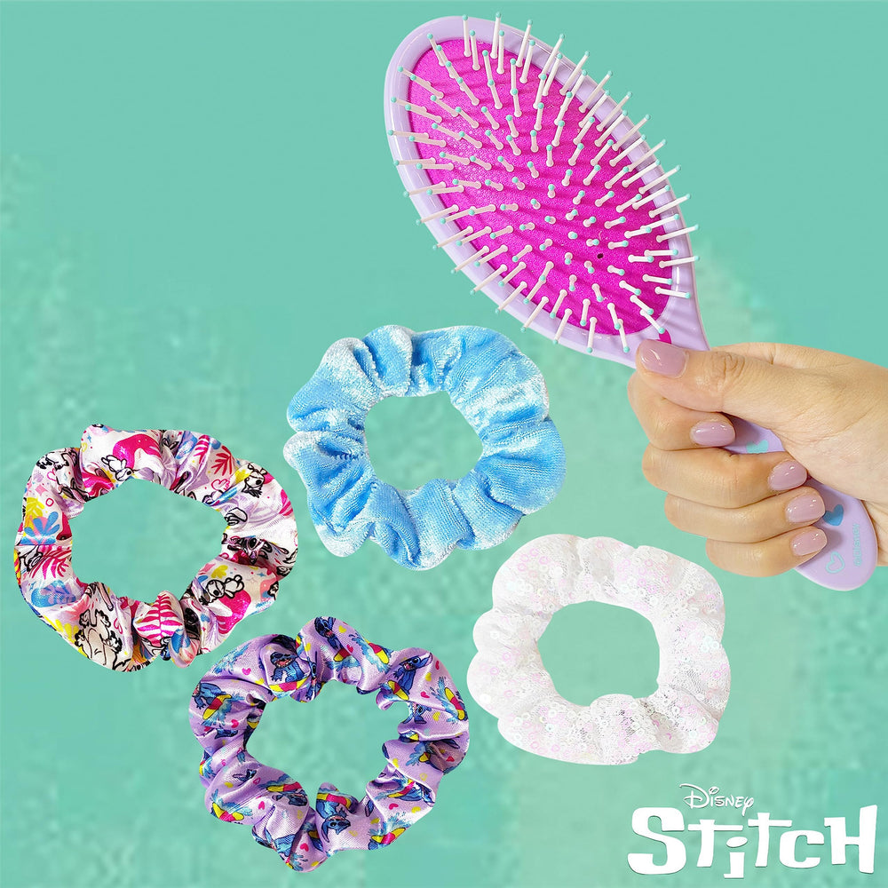 Gomas elásticas LUV HER Stitch en colores para peinados duraderos.