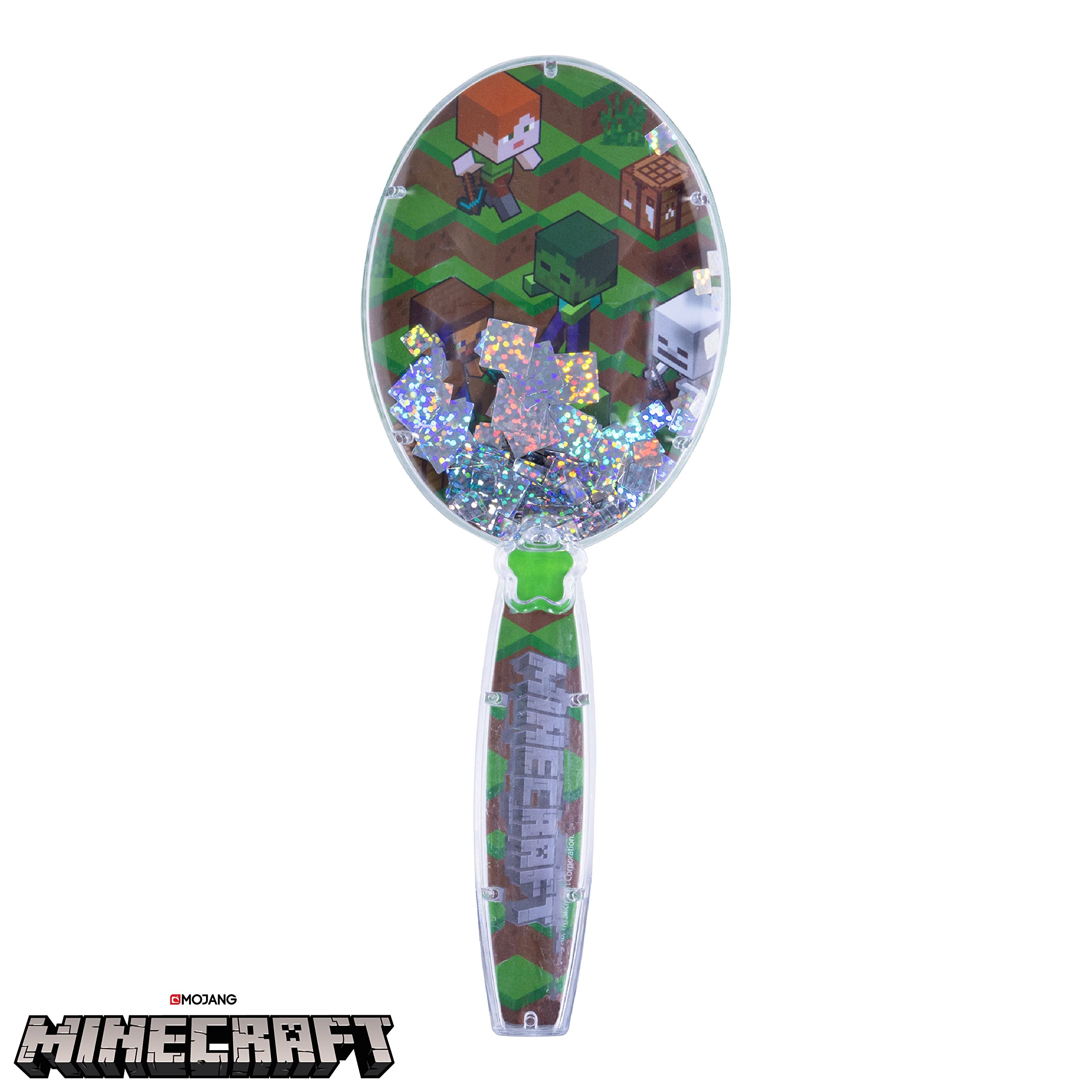 LUV HER brush features floating silver cubes for a magical, kid-friendly look
