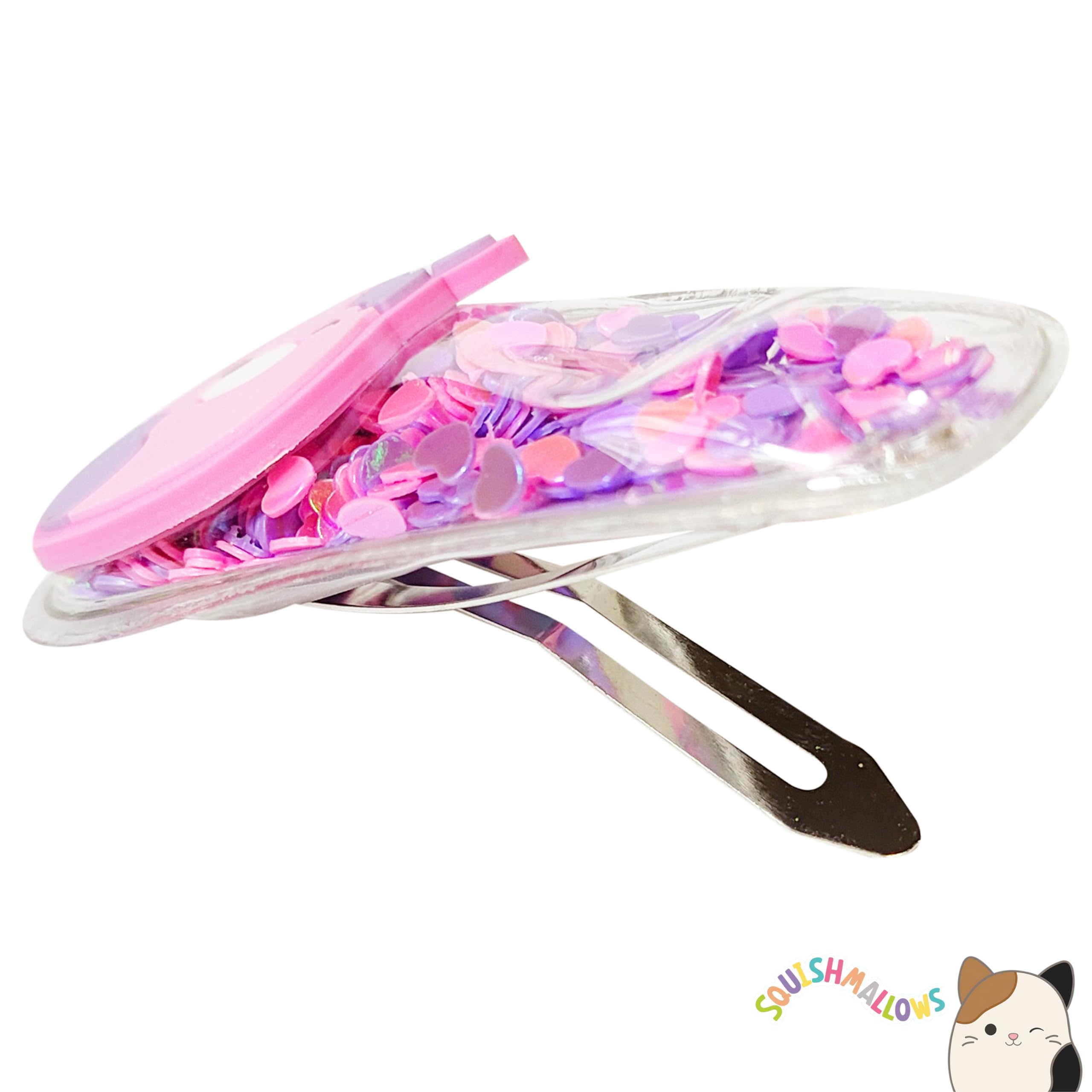 Luv Her online exclusive squish clip with a favorite character charm.