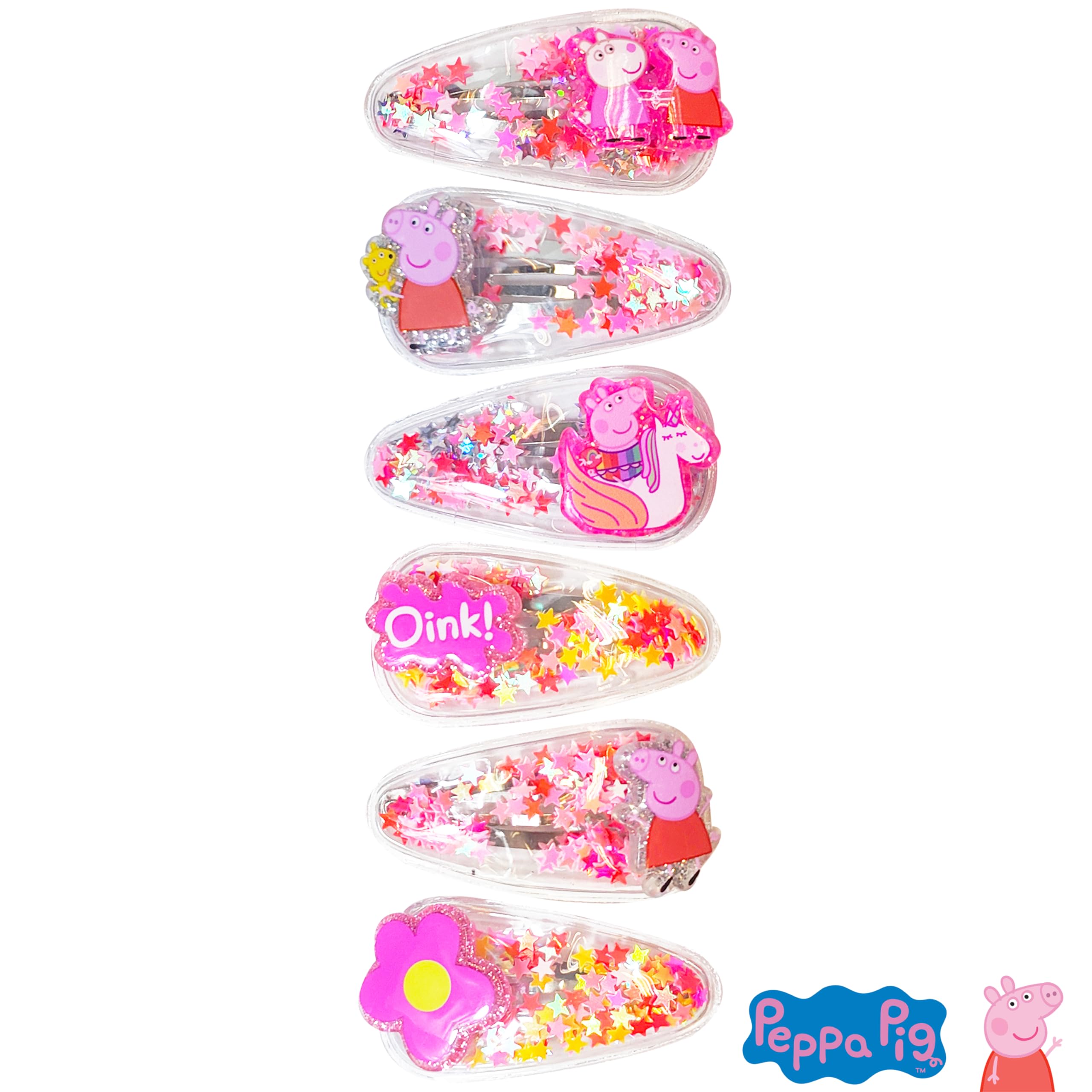 LUV HER Peppa Pig hair clip confetti close-up for gentle daily styling