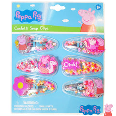 LUV HER Peppa Pig 6pc hair clips group shot for bright daily outfits