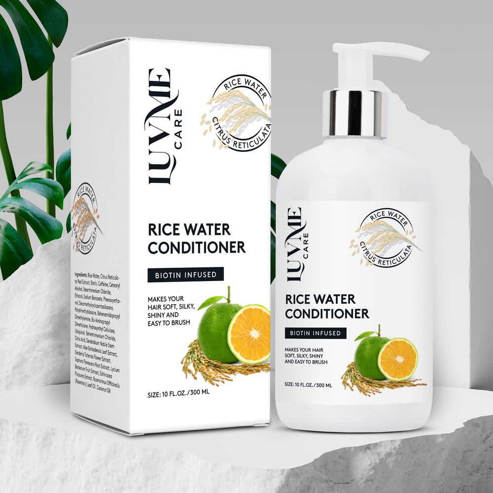 Cabello manejable tras uso del acondicionador de arroz de Luv Me Care