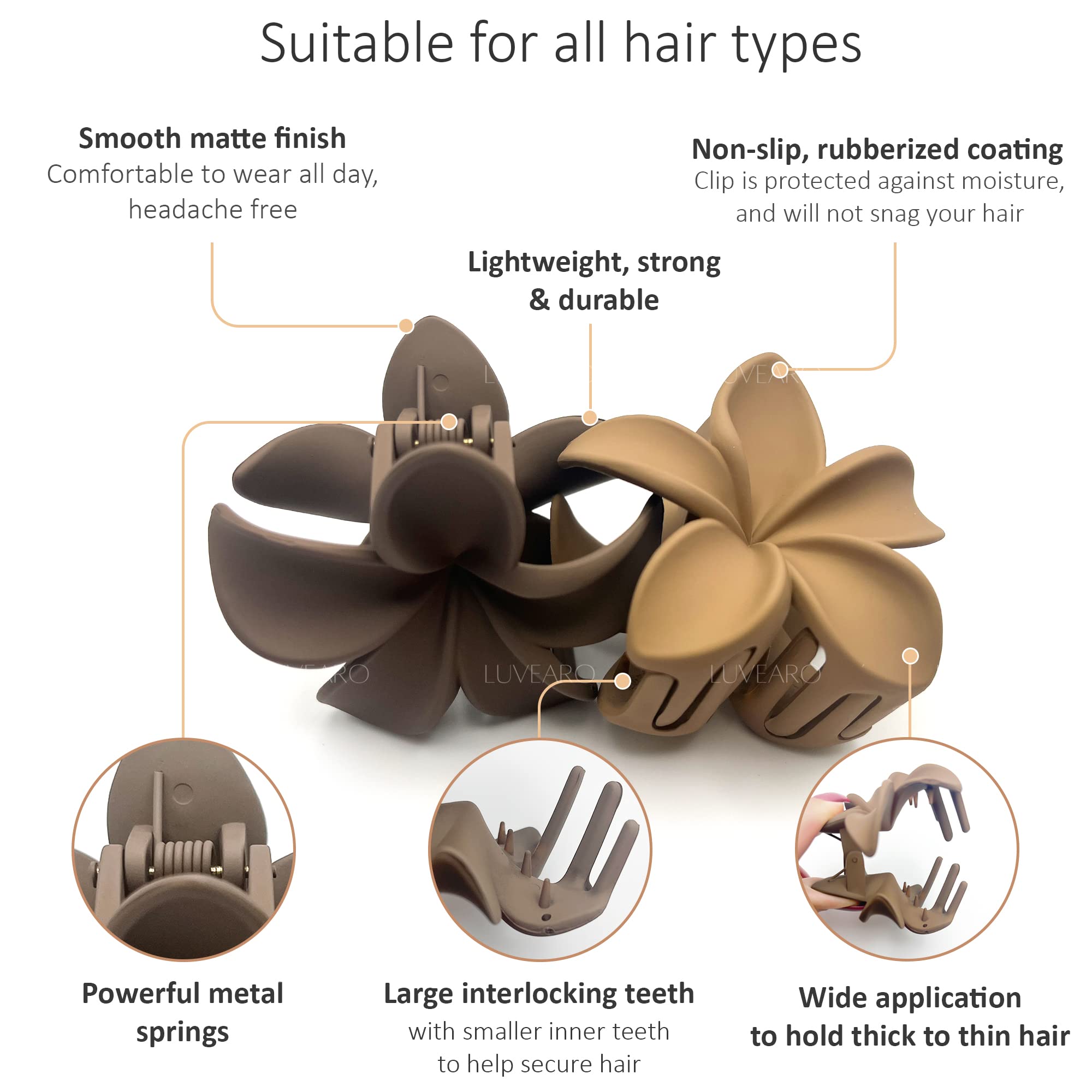 Luvearo plumeria decorative clip adds tropical flair to any style