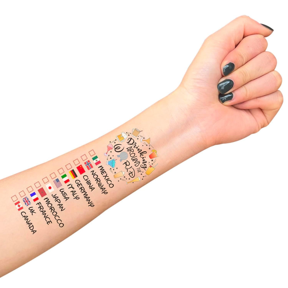 Tatuaje temporal Luvlewen Retirada sencilla con aceite para piel limpia.