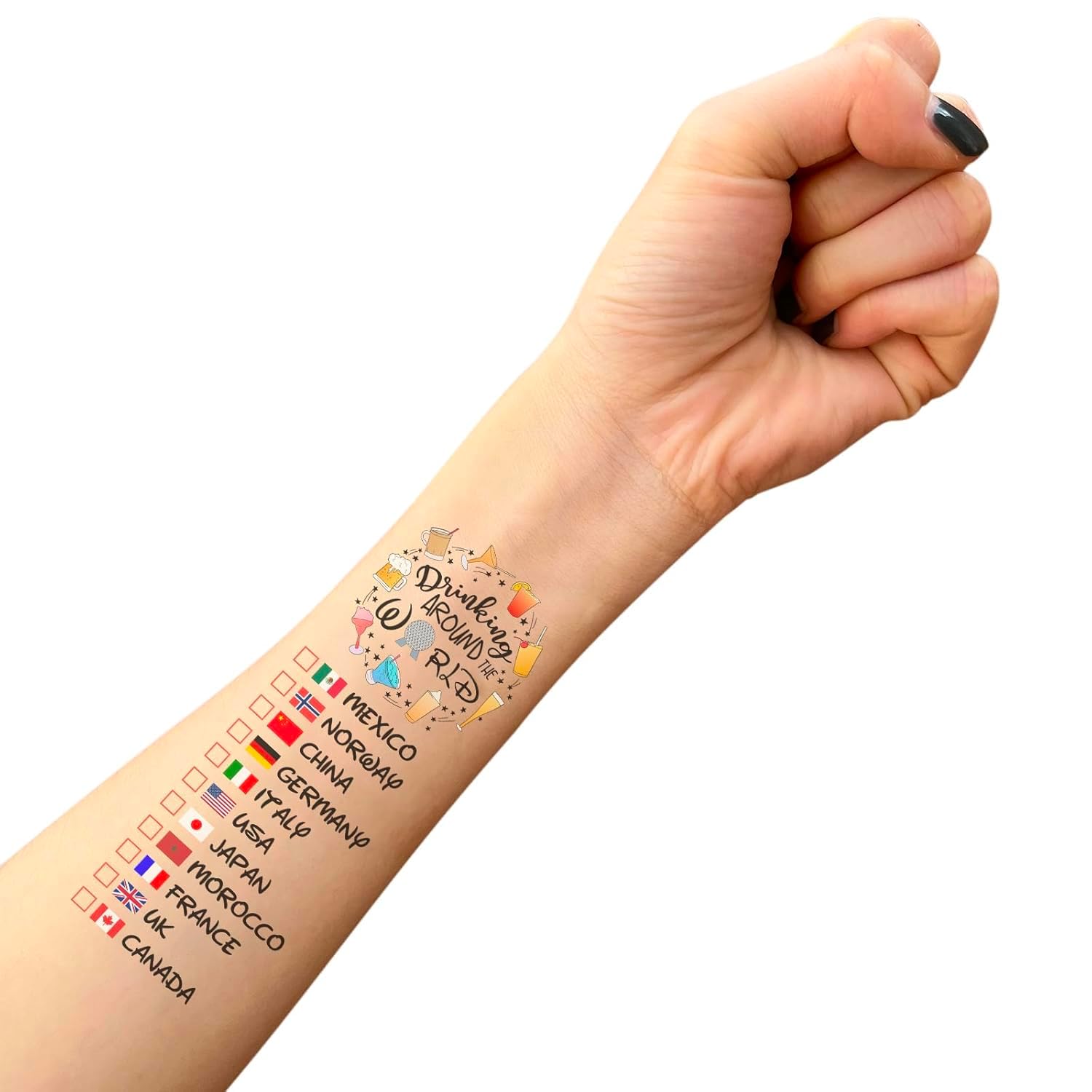 Tatuaje temporal Luvlewen tinta no tóxica para piel segura.