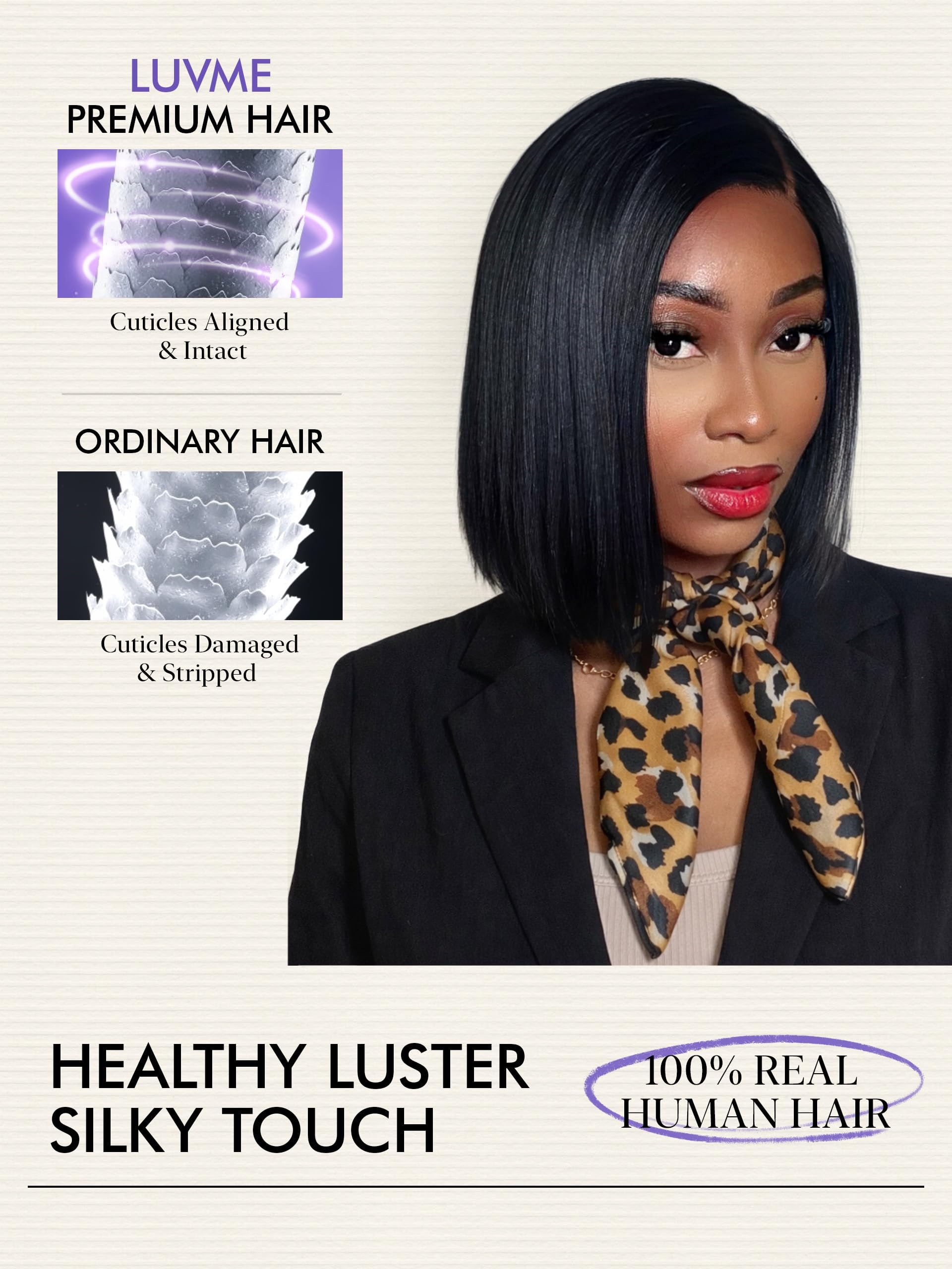 LUVME HAIR lace-front with bleached knots for believable scalp